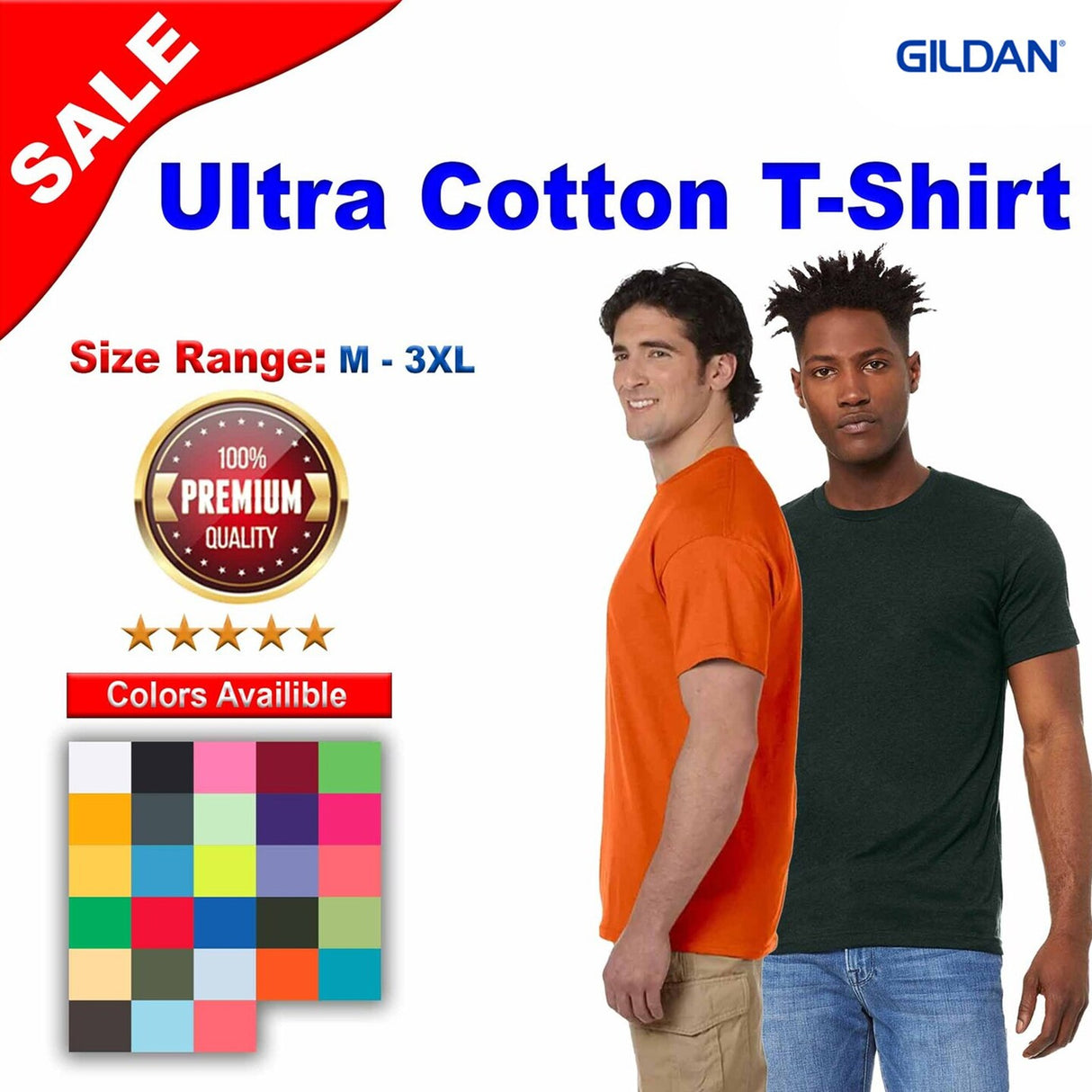 Gildan® Ultra Cotton Crewneck Short Sleeve T-Shirt