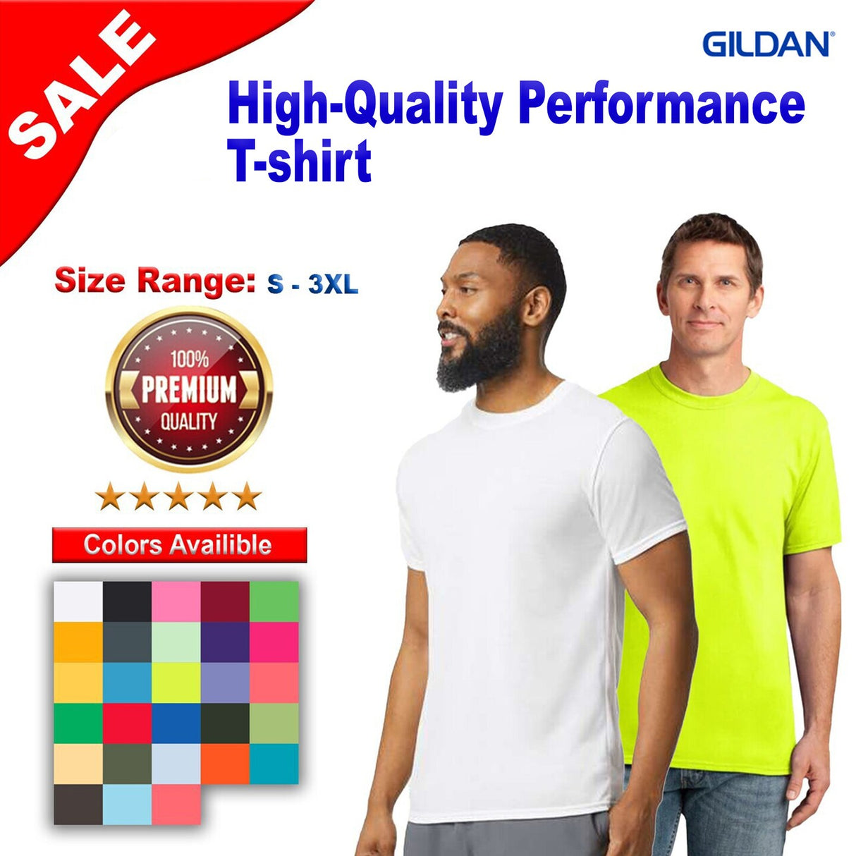 Gildan® High-Quality Performance Crewneck Short Sleeve T-shirt