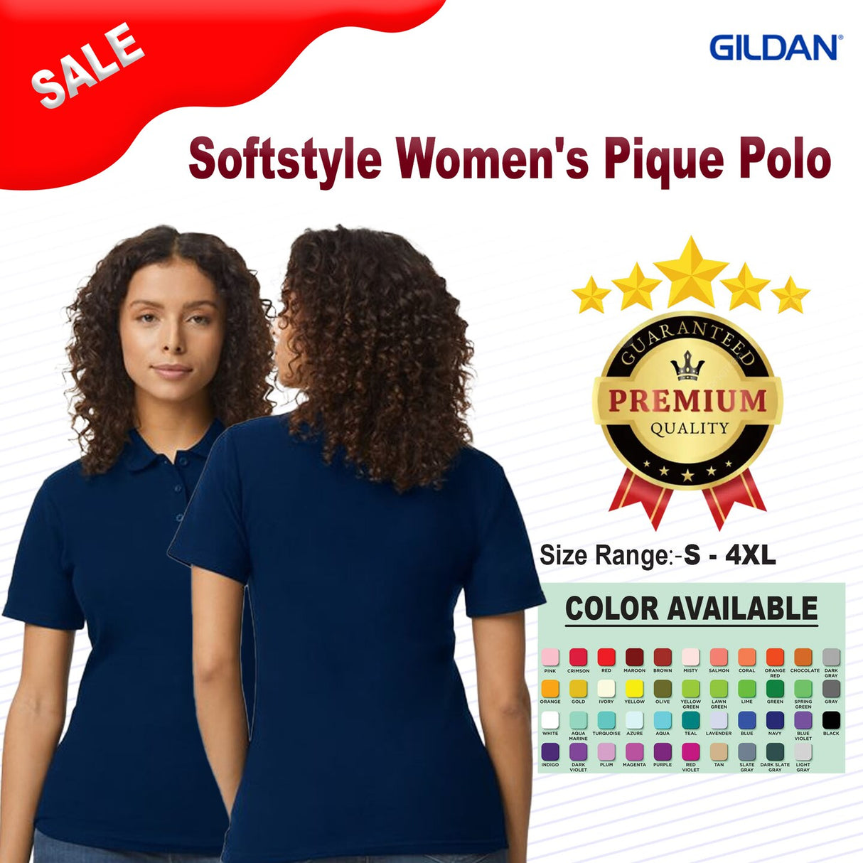 Gildan® Softstyle Women's Pique Polo