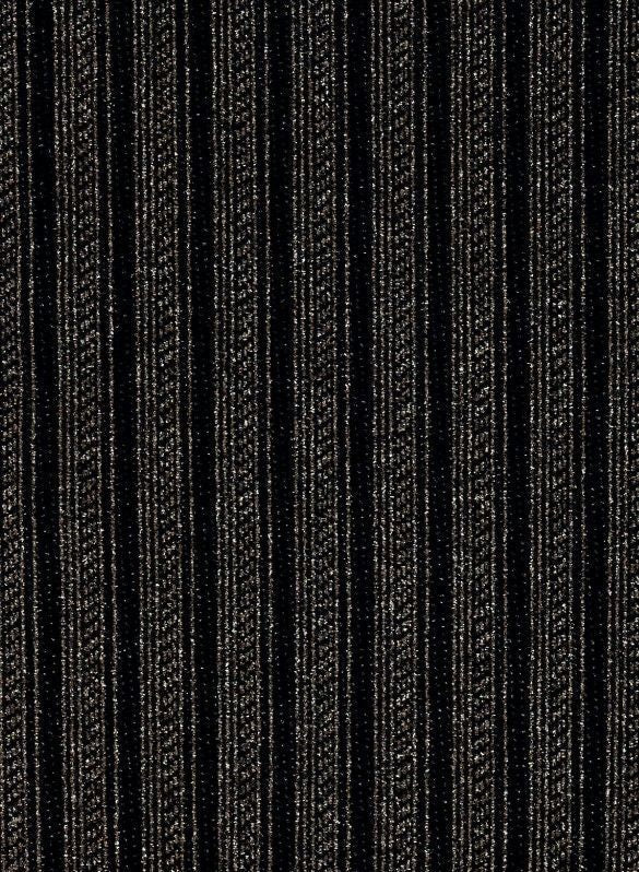 Velvet Lurex Stripe Knit Fabric Black/Rose Gold
