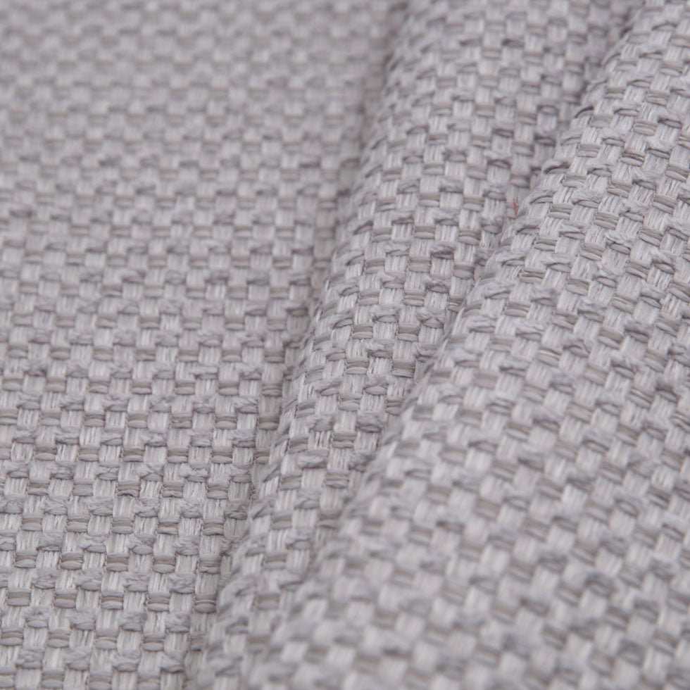 Chrome Novelty Basketweave Upholstery Fabric
