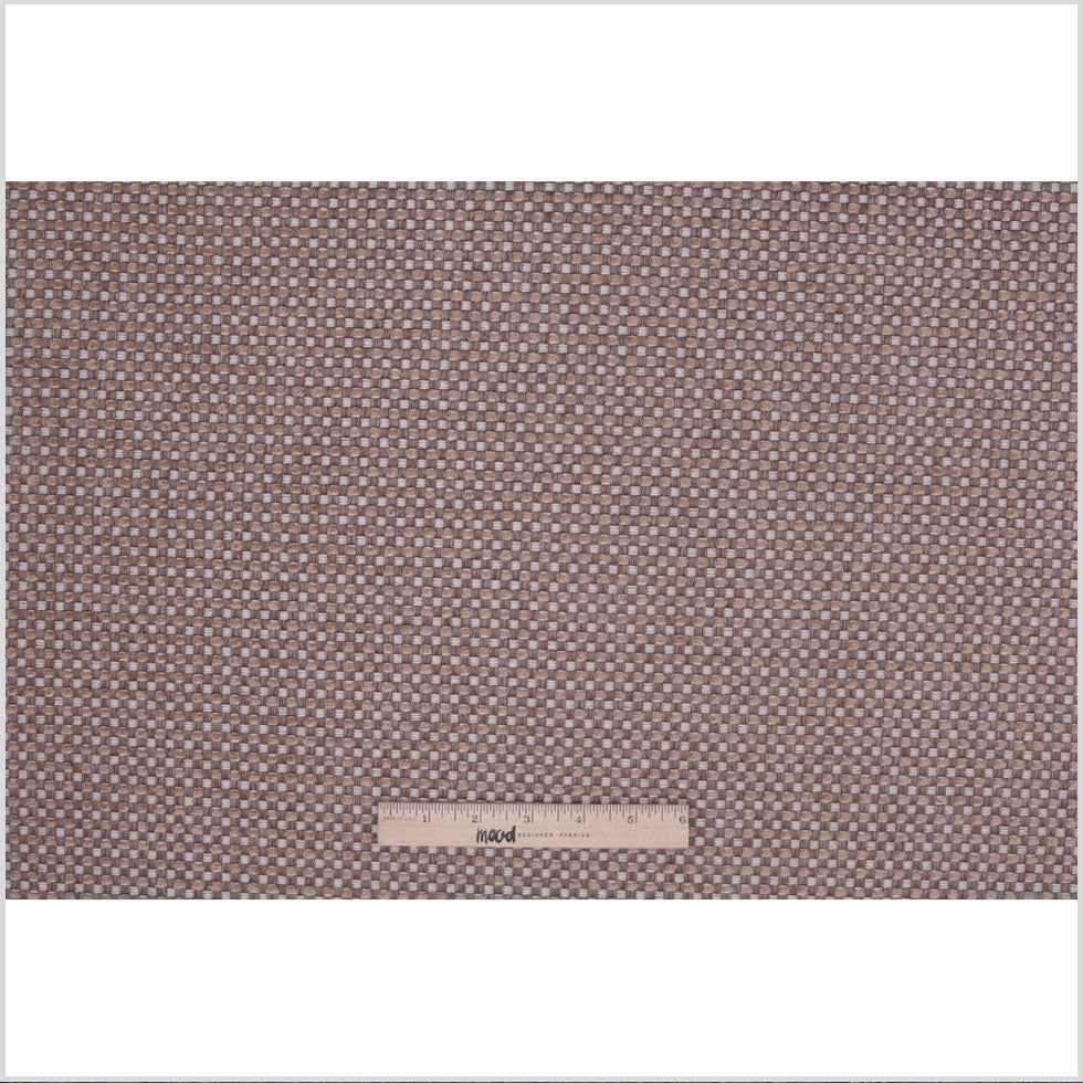 Brown Novelty Basketweave Upholstery Fabric