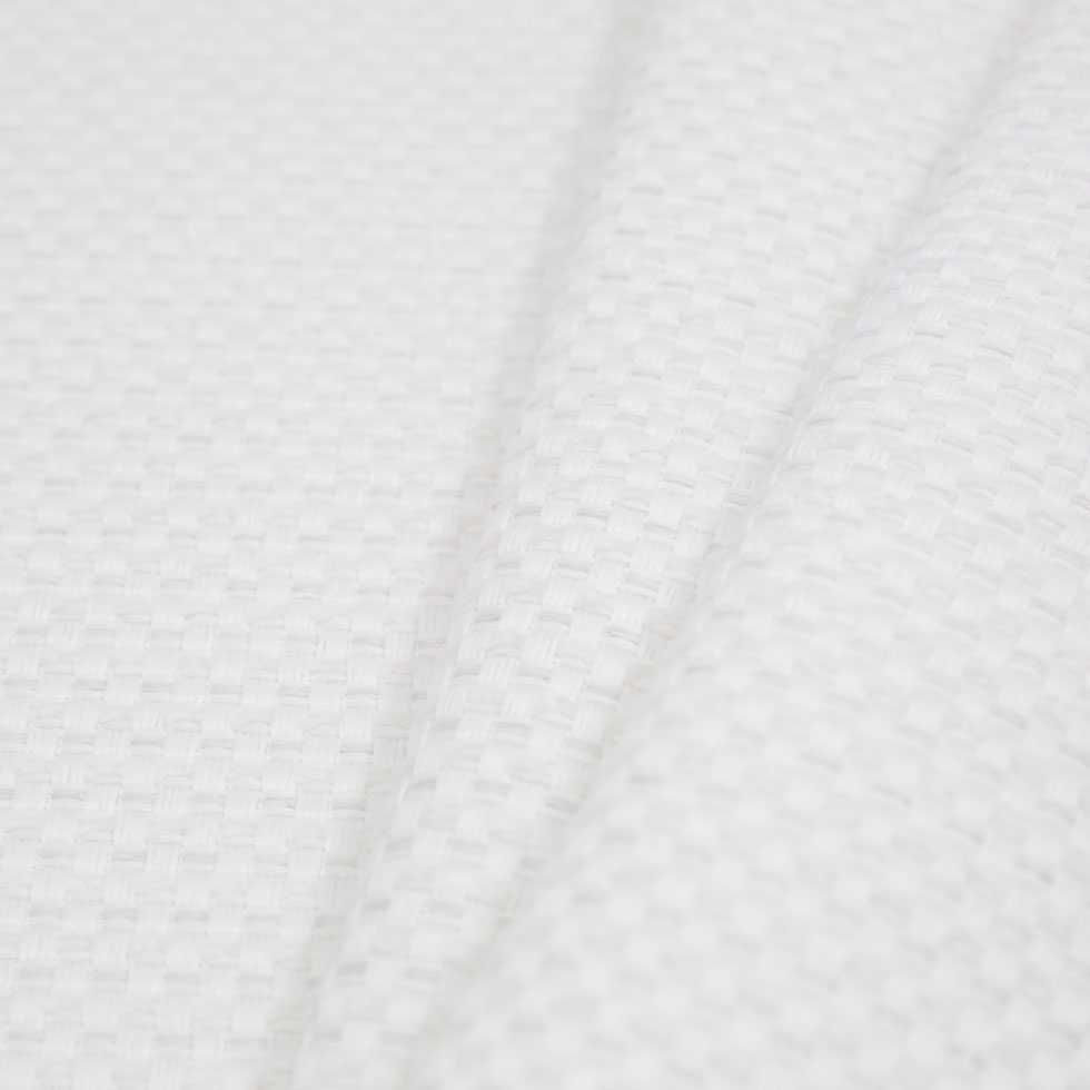 Ice White Novelty Basketweave Upholstery Fabric