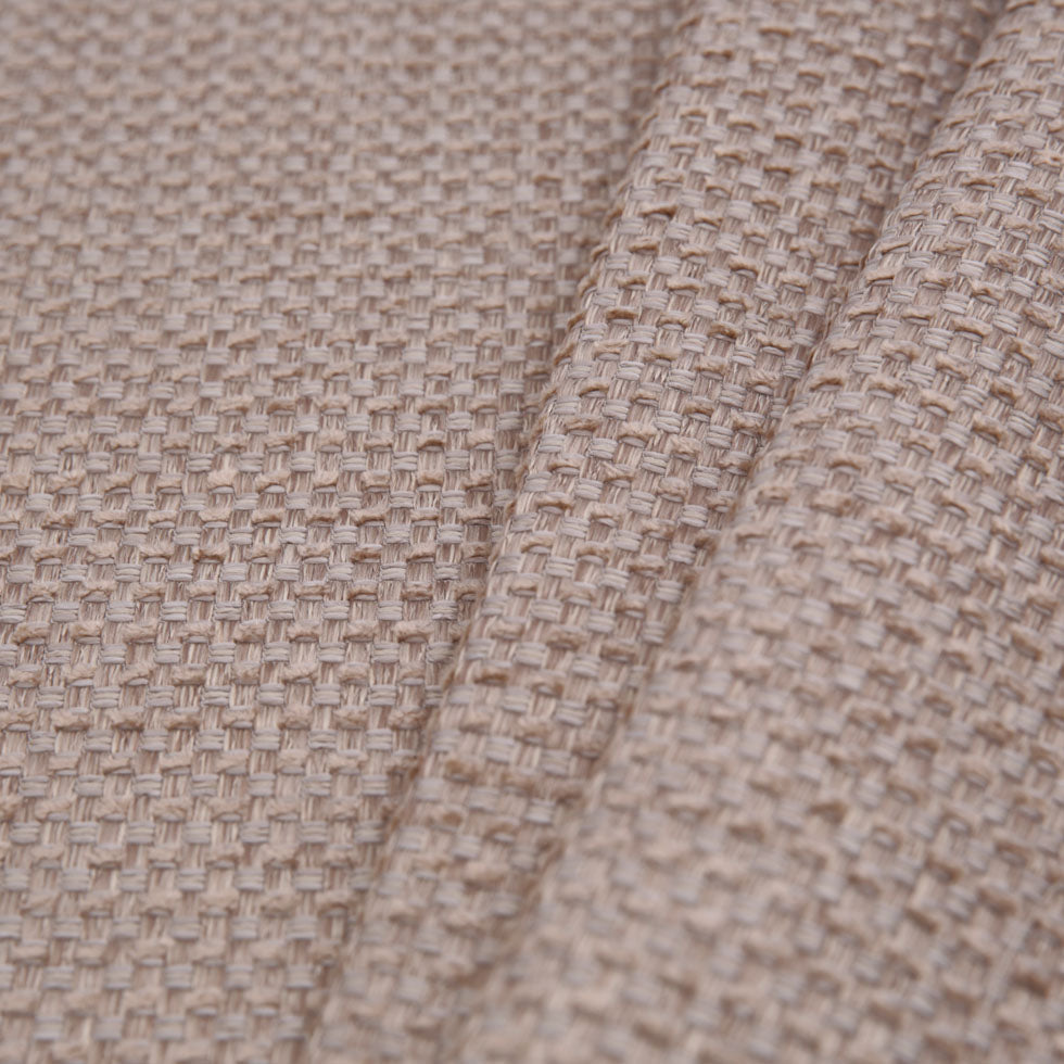 Cement Novelty Basketweave Upholstery Fabric