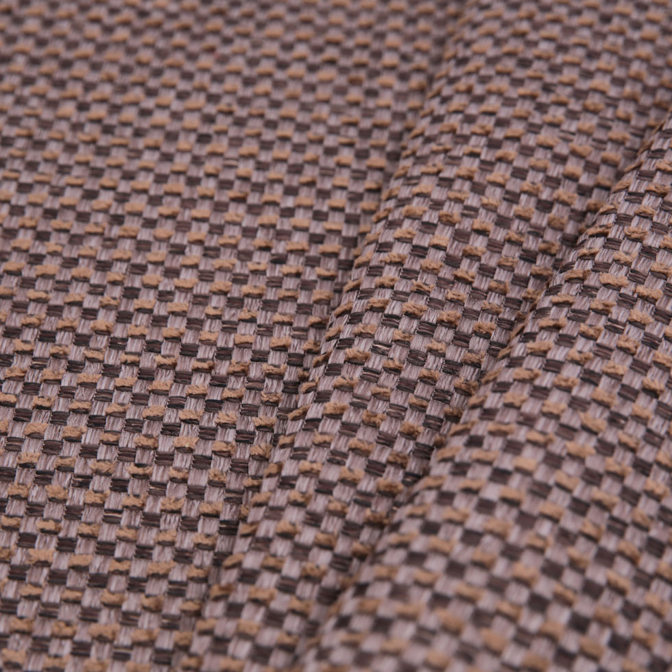Chocolate Novelty Basketweave Upholstery Fabric