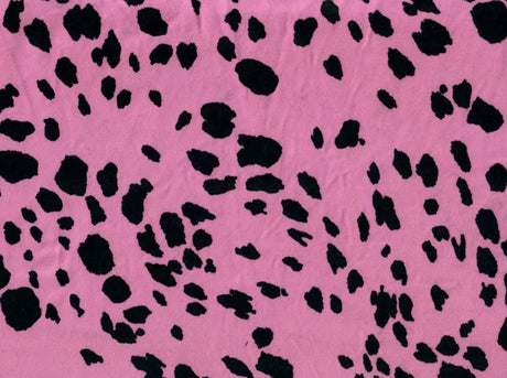 1 Yard Brushed DTY Animal Print Knit Fabric 170 GSM, 58/60'' Wide Polyester Spandex Blend