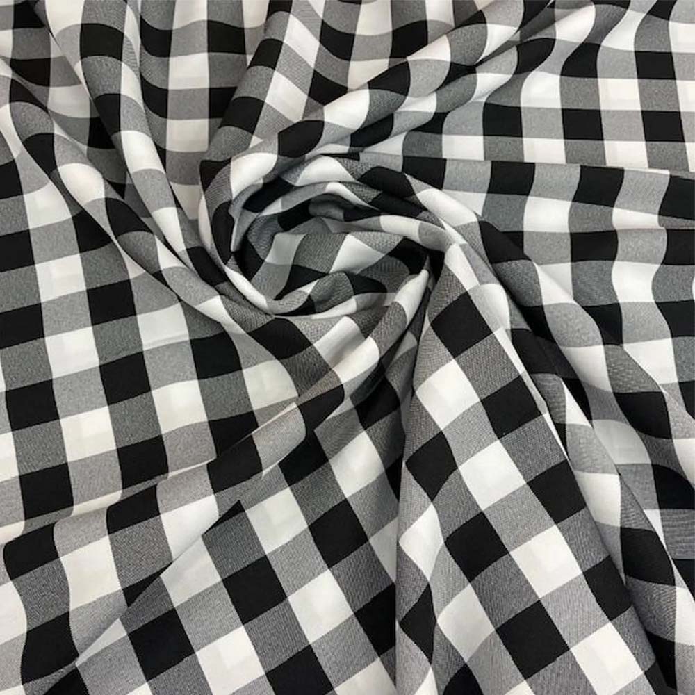 1 Yard 100% Polyester Checkered Gingham Fabric 60 Inch Width for Sewing Projects