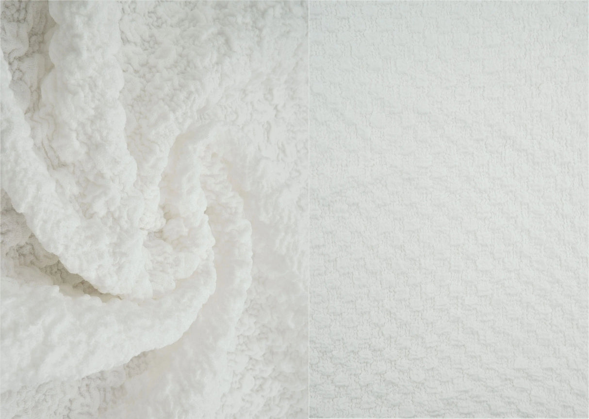 1 Yard Cauliflower Jacquard Knit Fabric, 59/60? Wide Polyester Spandex Blend