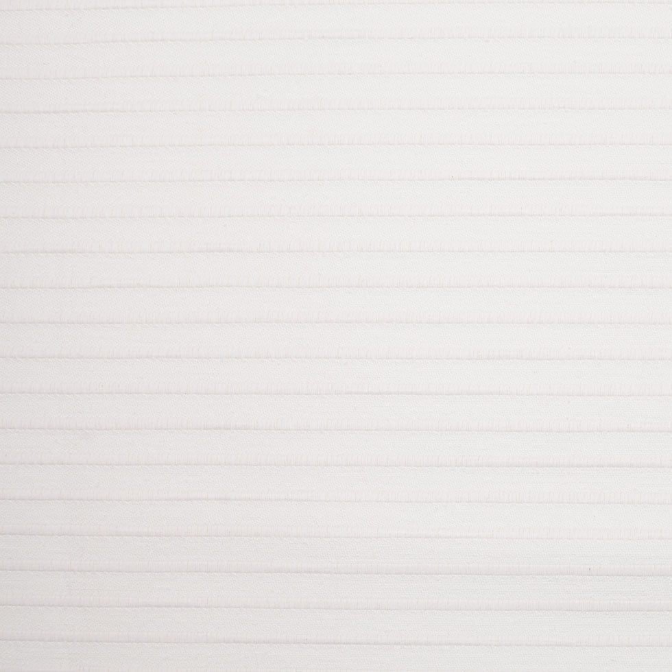 Spanish White Striped Polyester Blended Woven