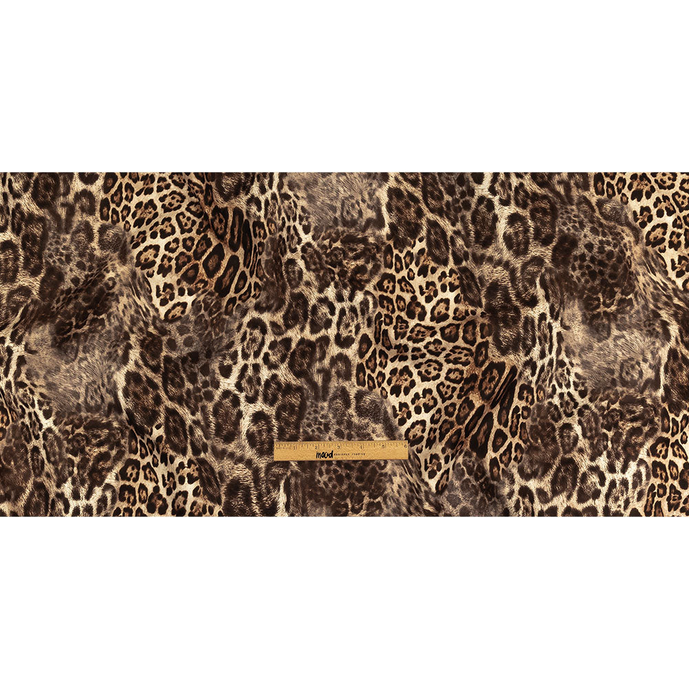 Brown Jaguar Printed Micro-Polyester and Cotton