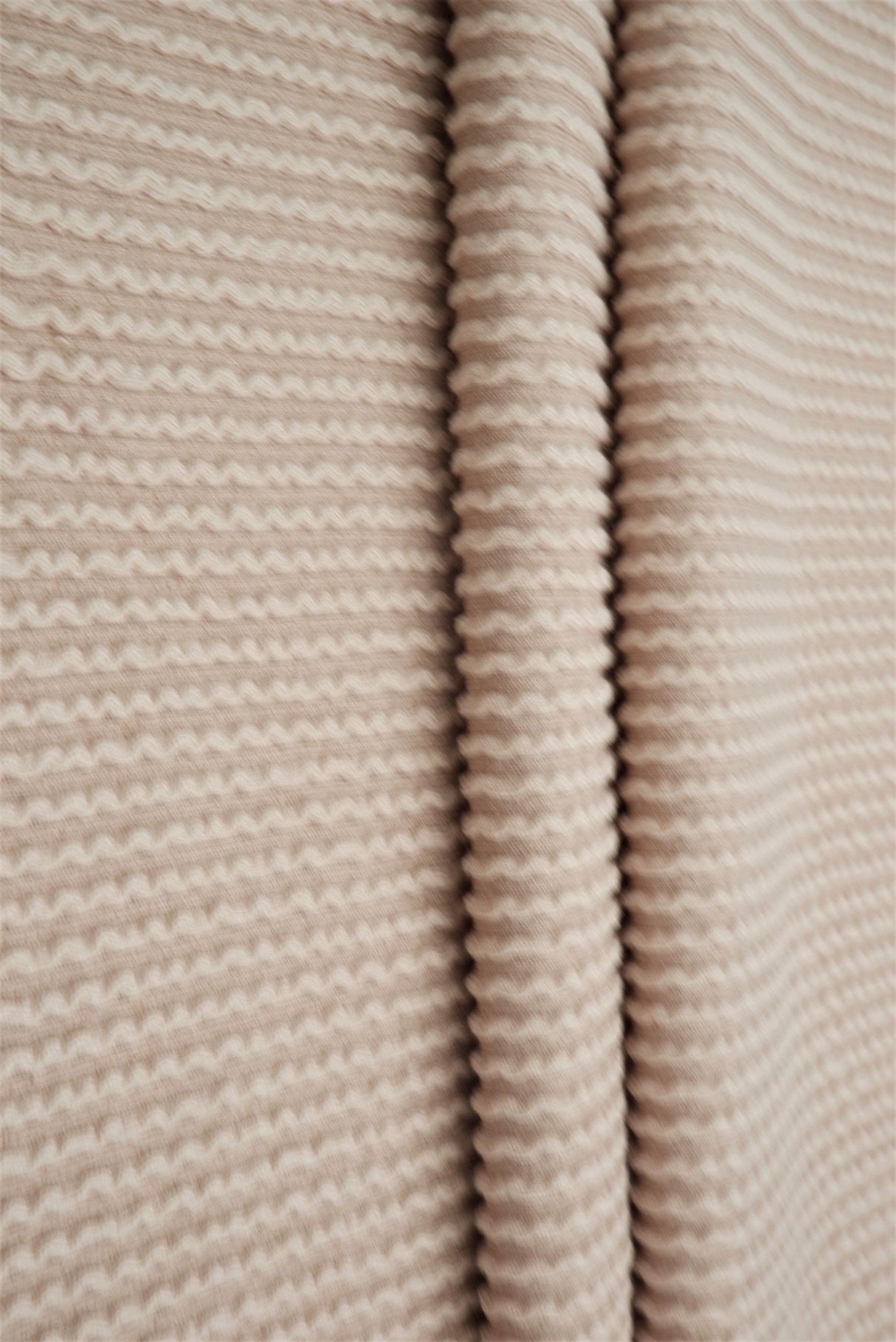 Jacquard Double Knit Rib Stretch Fabric
