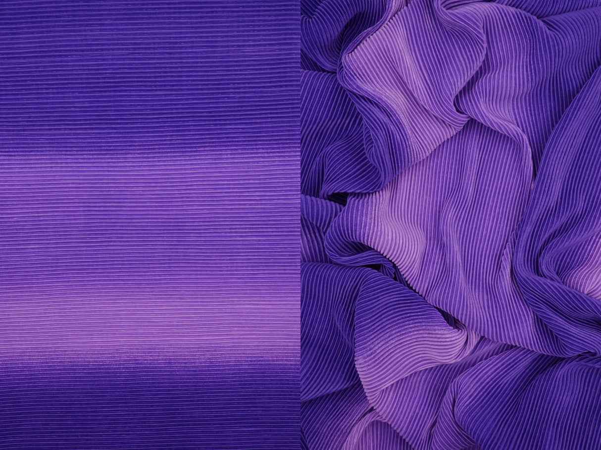 Pleated Ombre Interlock Knit Fabric