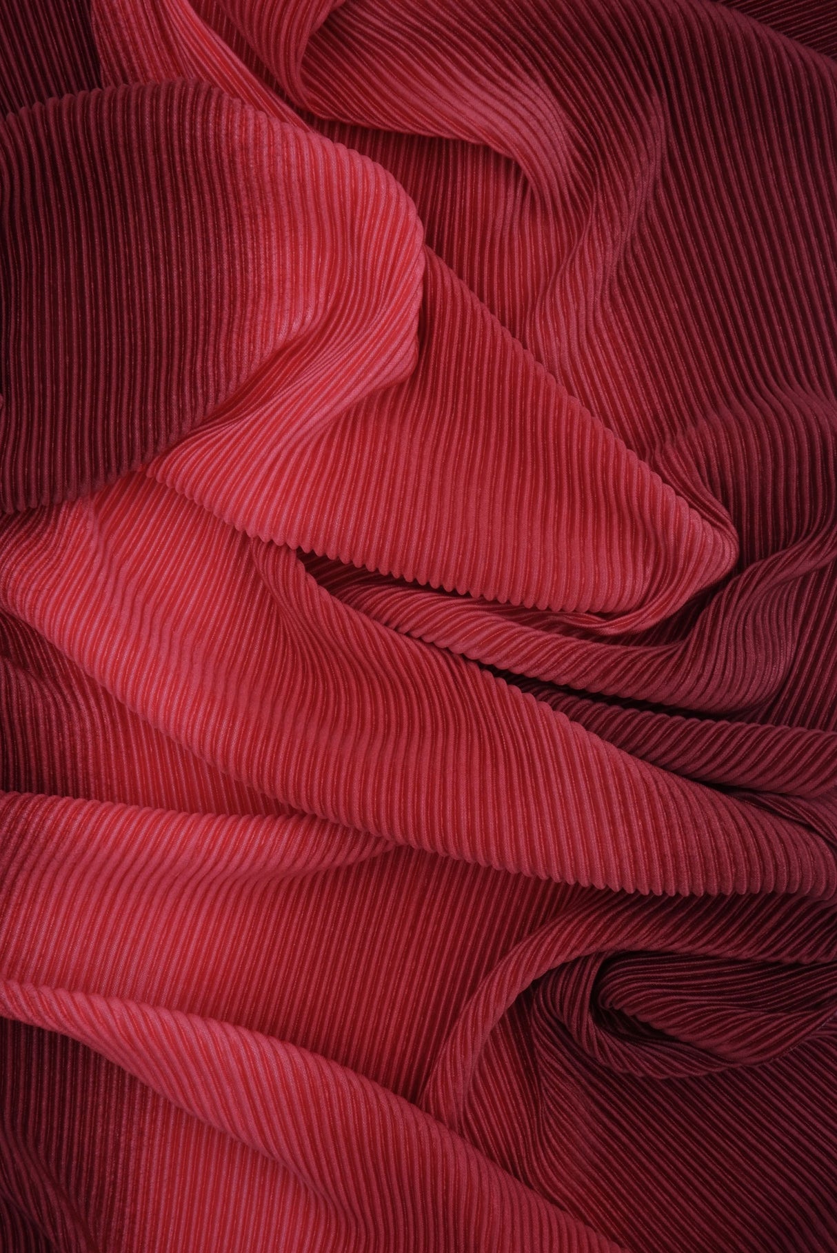 Pleated Ombre Interlock Knit Fabric