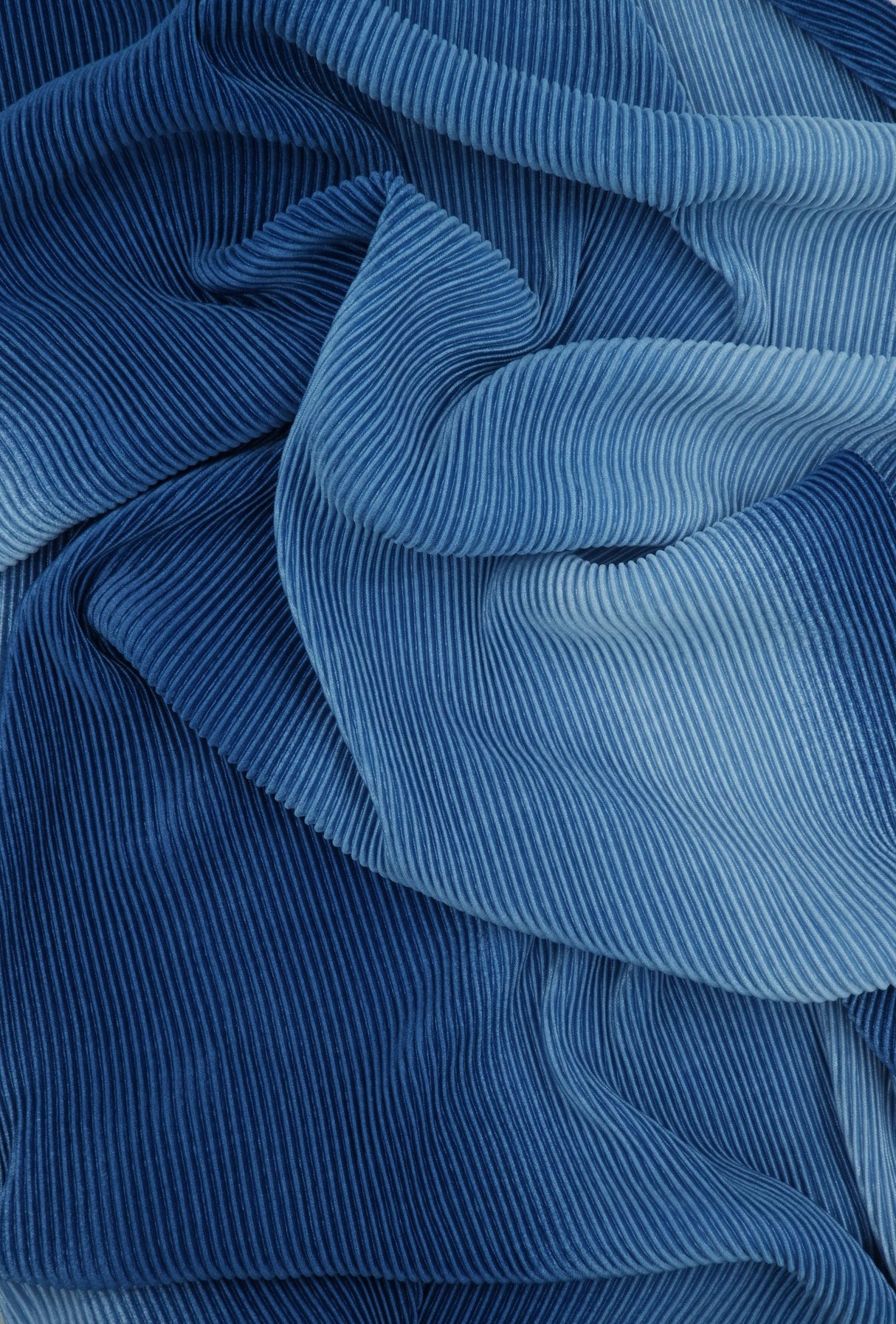 Pleated Ombre Interlock Knit Fabric