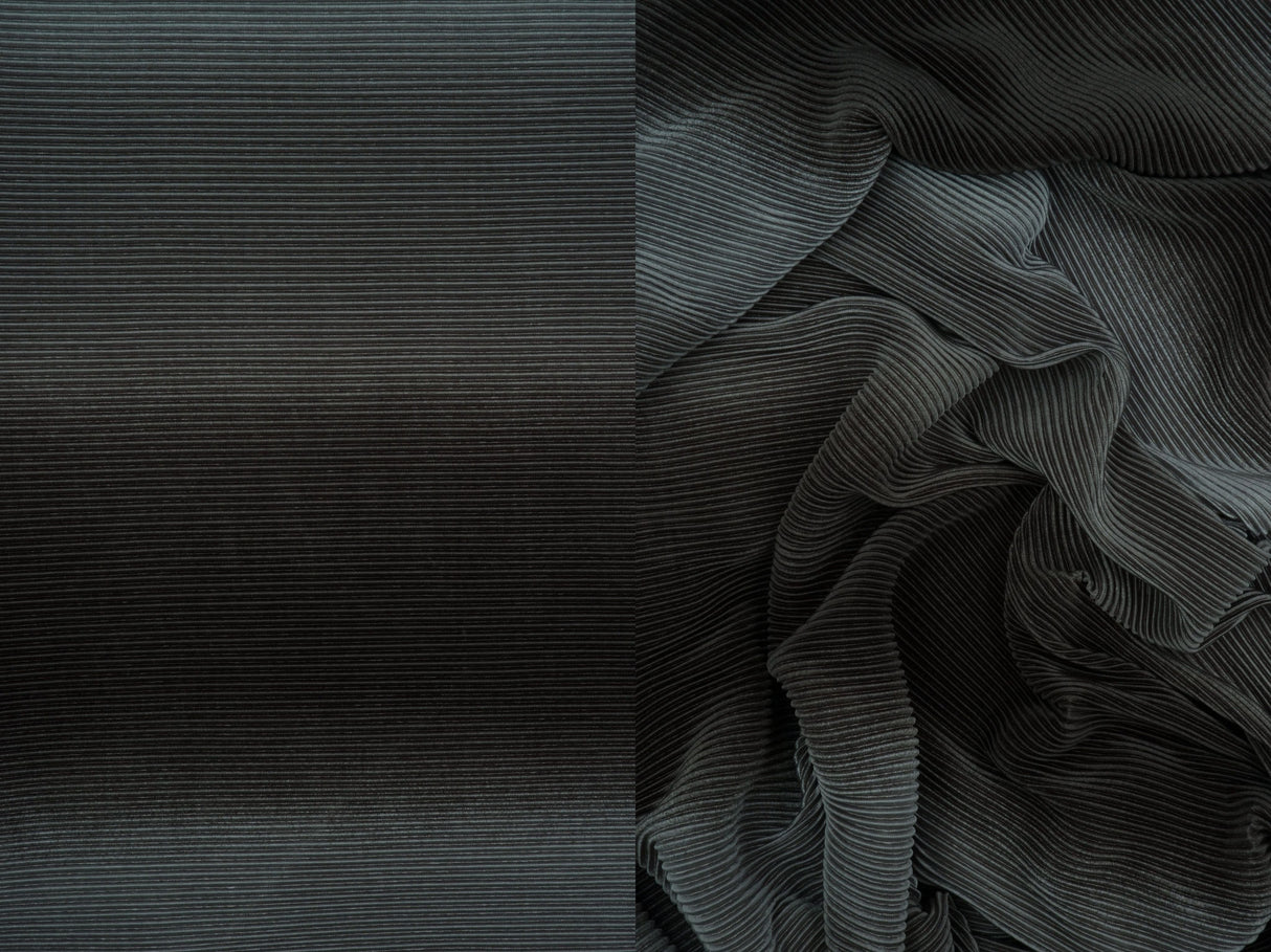 Pleated Ombre Interlock Knit Fabric