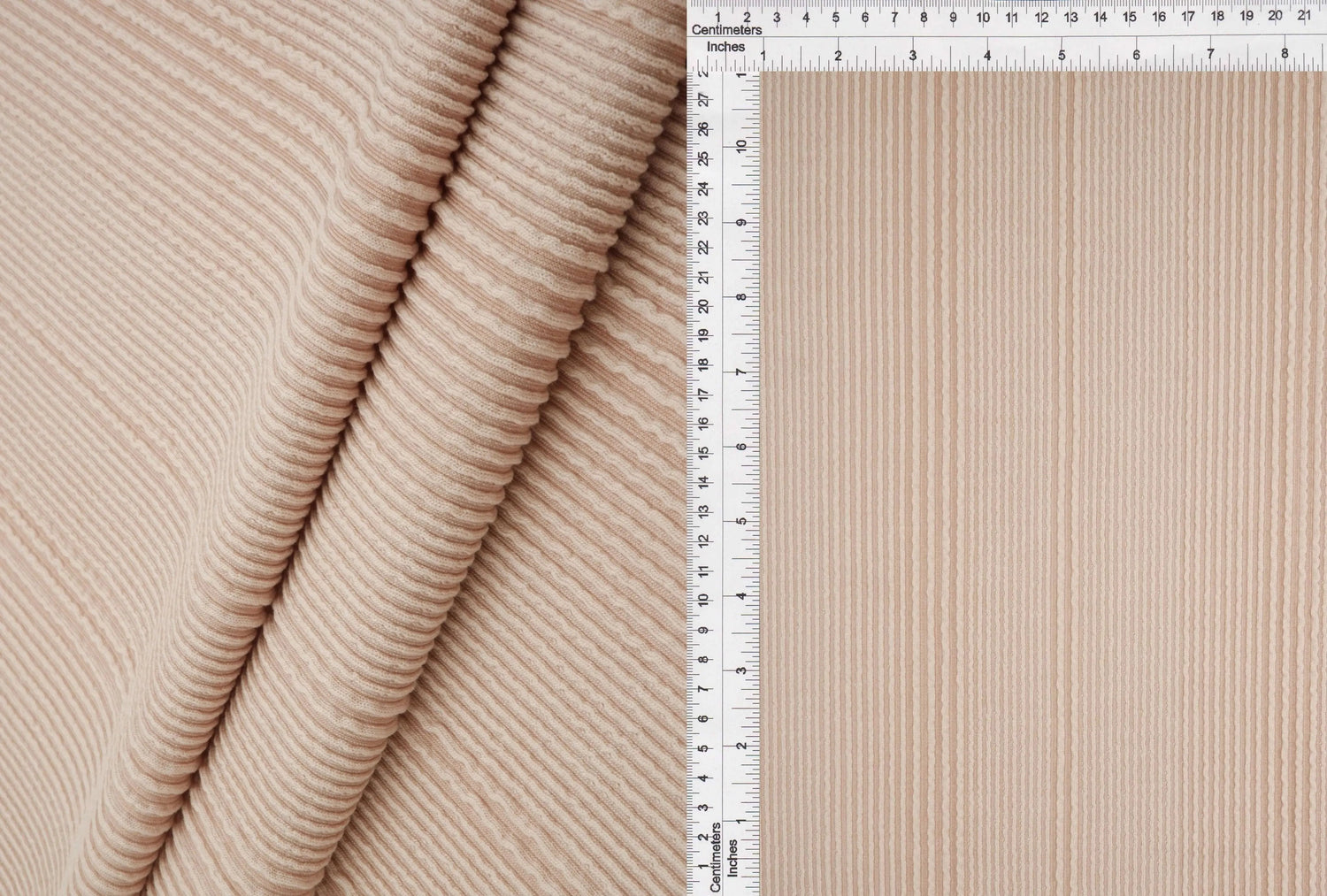 1 Yard Variegated Jacquard Rib Knit Fabric Soft Stretch Polyester Rayon Blend 52/54 Inches Wide