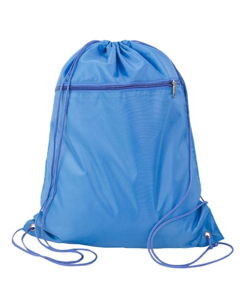 Q-Tees Polyester Cinchpack Drawstring Backpack
