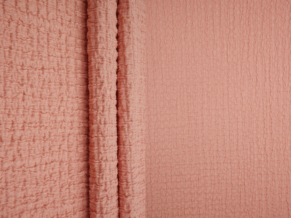 Waffle Crepe Solid Knit Fabric