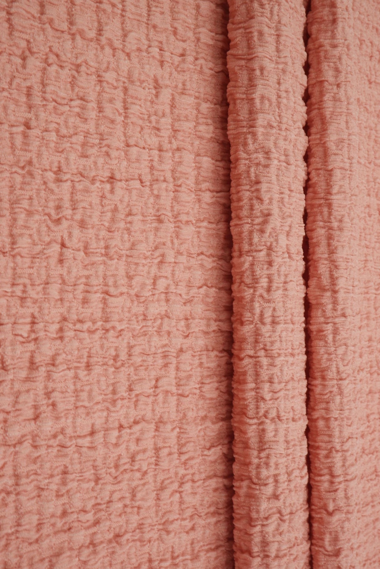 Waffle Crepe Solid Knit Fabric