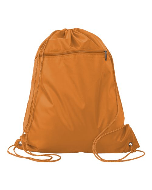 Q-Tees Polyester Cinchpack Drawstring Backpack