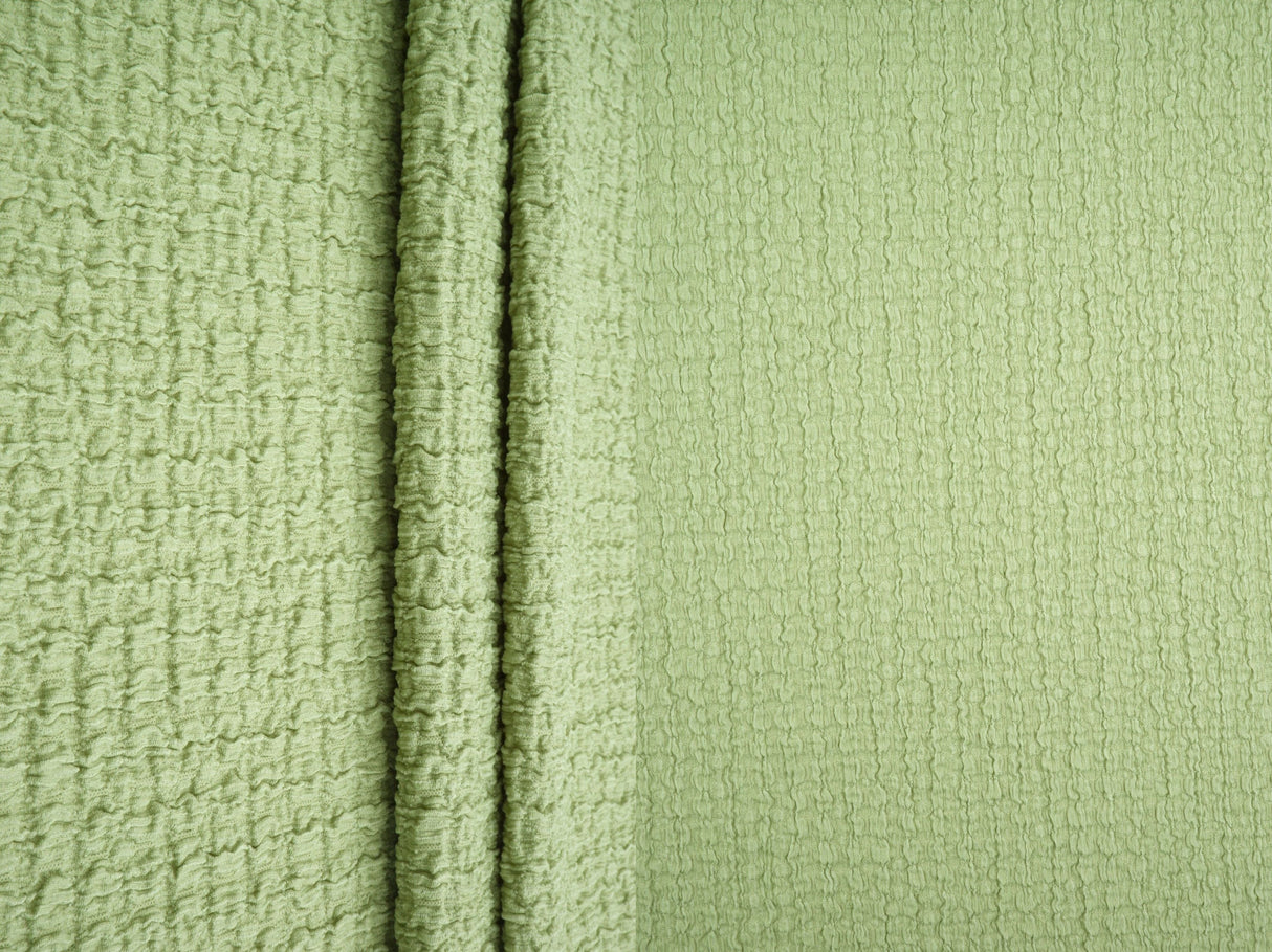 Waffle Crepe Solid Knit Fabric