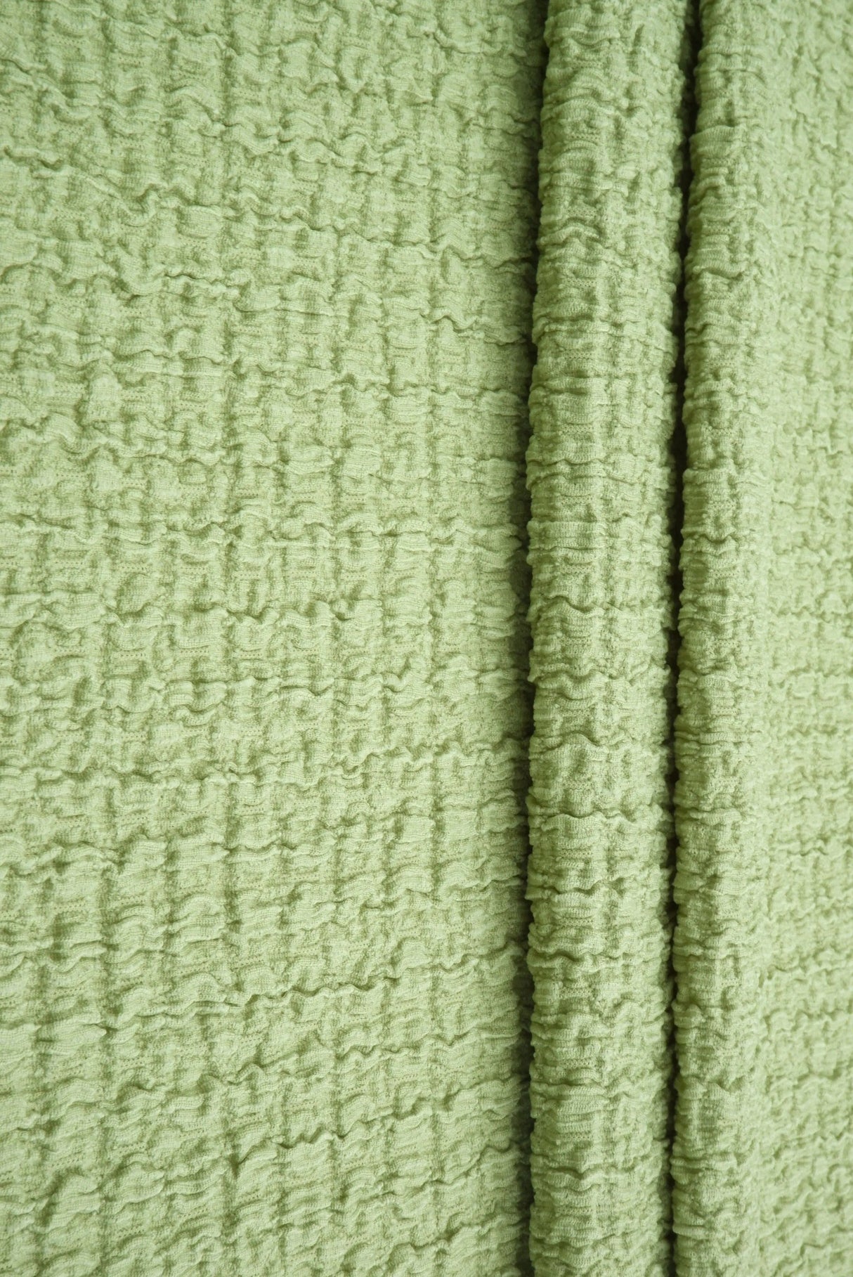 Waffle Crepe Solid Knit Fabric
