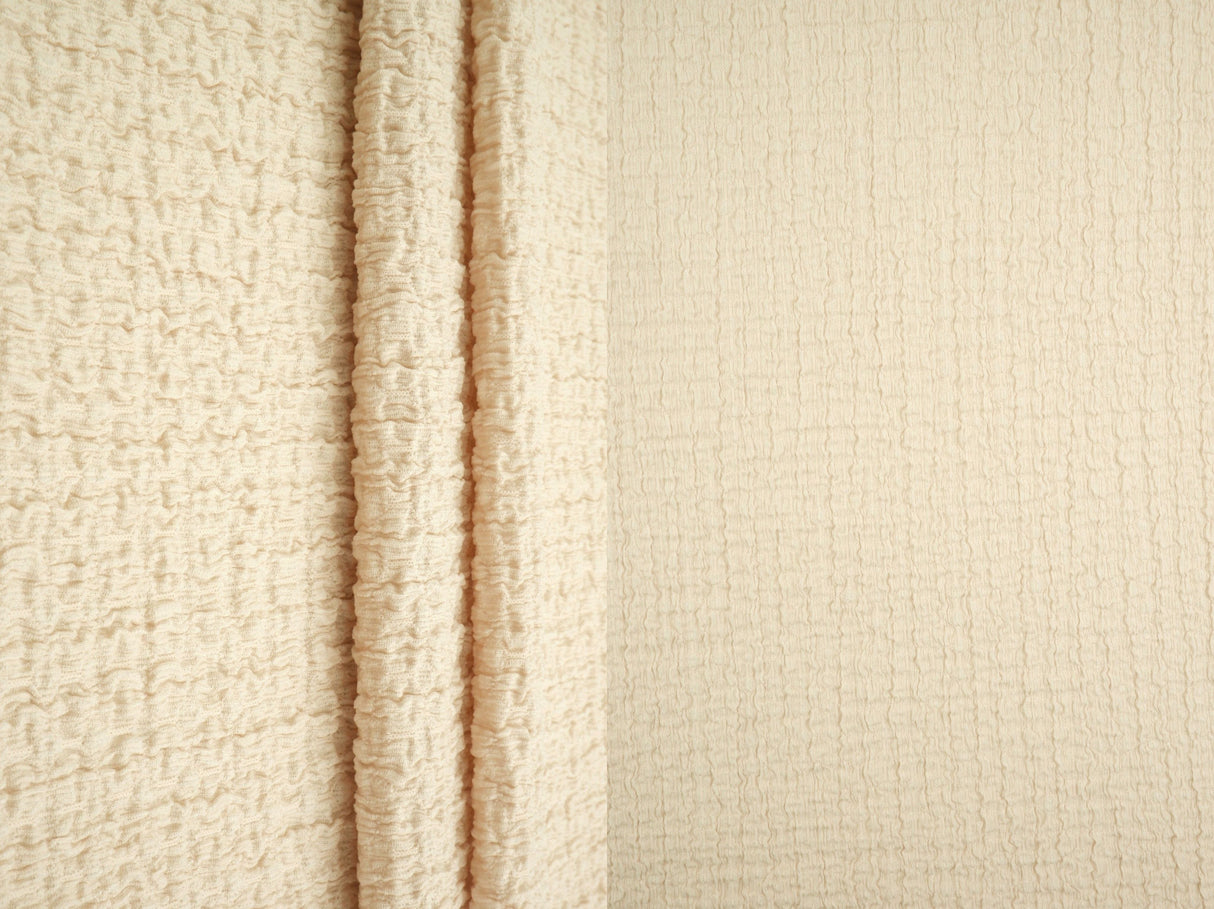 Waffle Crepe Solid Knit Fabric