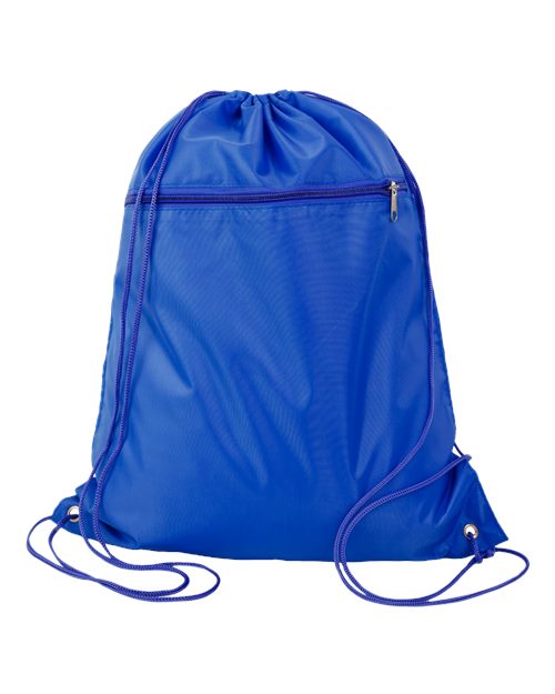 Q-Tees Polyester Cinchpack Drawstring Backpack