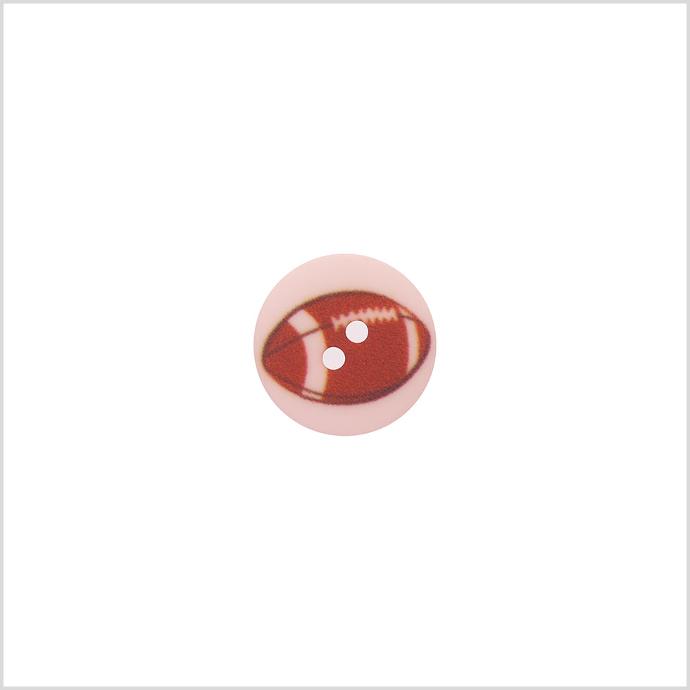 Italian Pink Kids Football Button - 24L/15mm