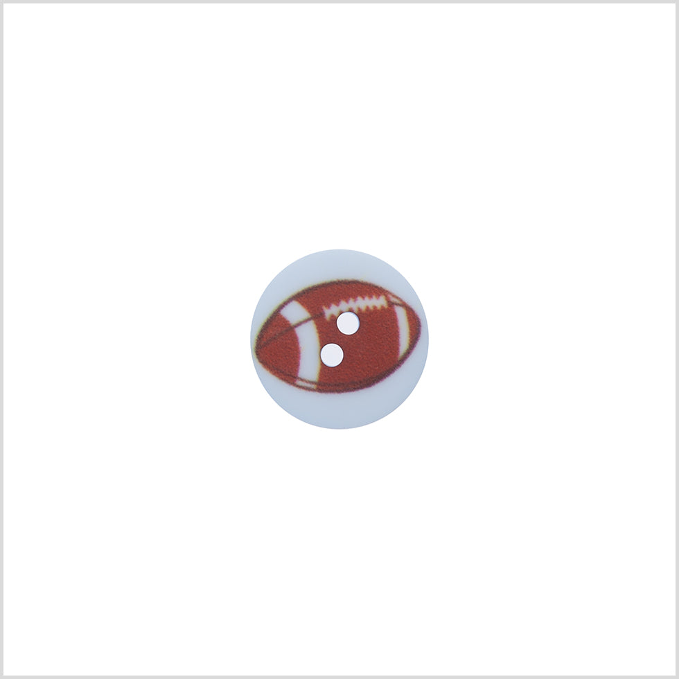 Italian Blue Kids Football Button - 24L/15mm