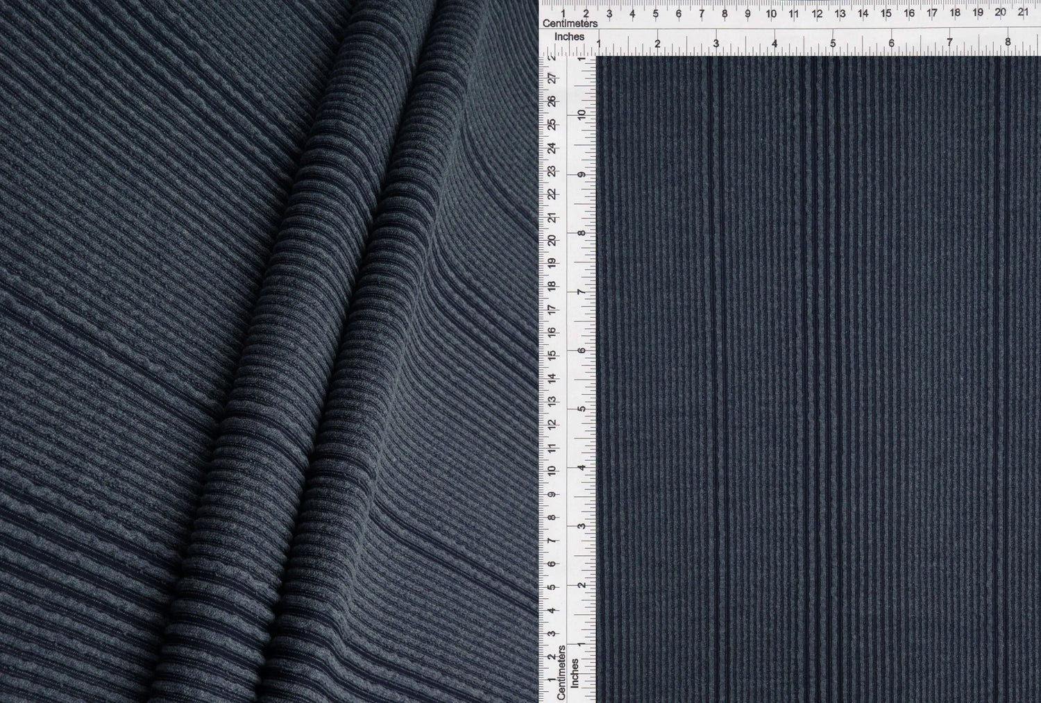 1 Yard Variegated Jacquard Rib Fabric 230 GSM Polyester Rayon Spandex Blend 52/54" Width