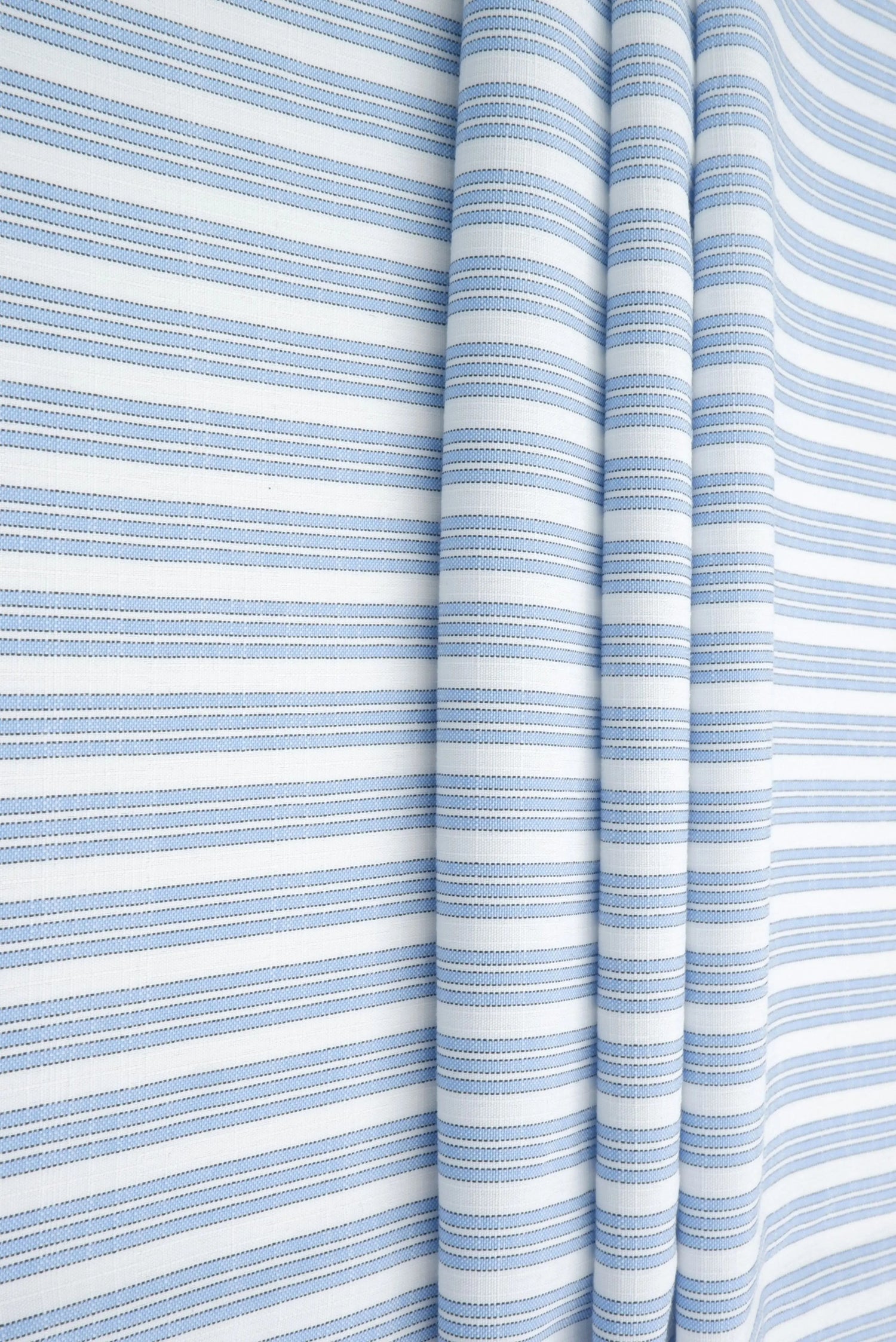 Triple Stripe Poplin Woven Fabric Poly Rayon Blend, 57/58" Wide