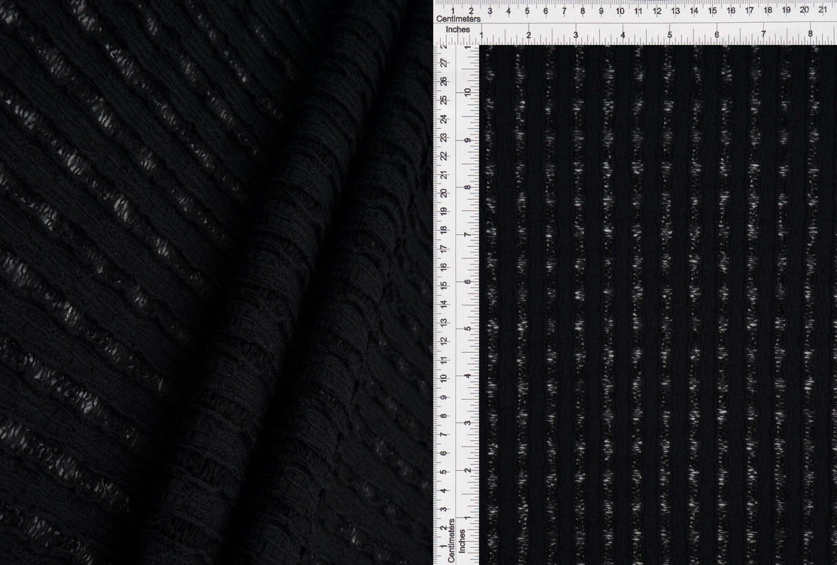 Stripe Lace Stretch Fabric