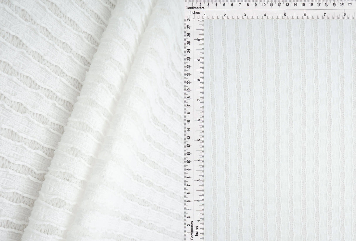 Lady Jane Stripe Lace Fabric 1 Yard Soft Stretch Delicate Material 53/54" Wide