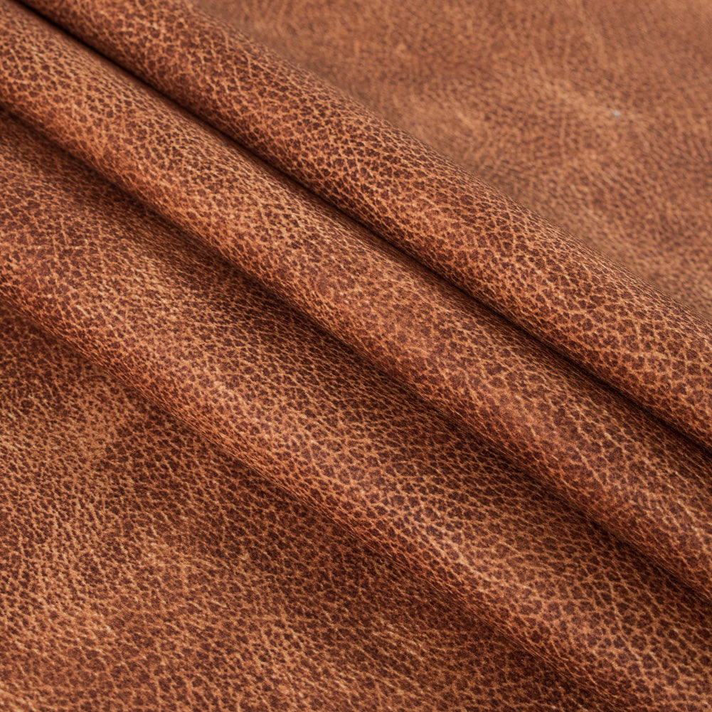 Faux Buffalo Leather Printed Micro-Polyester and Cotton Blend