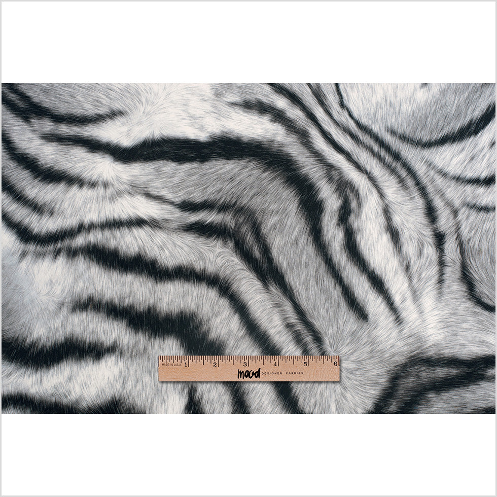 Black/White Zebra Printed Micro-Polyester and Cotton