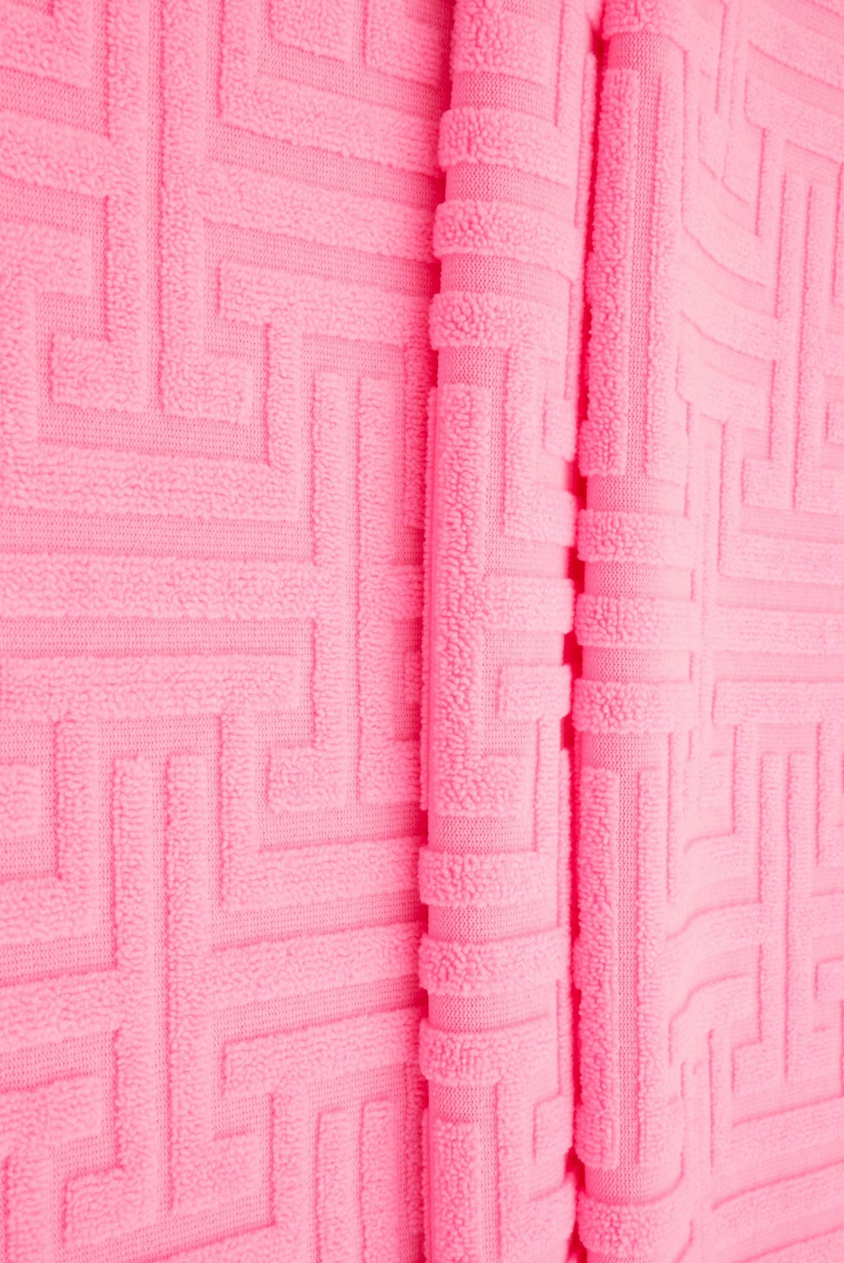 Jacquard Knit Geometric Towel Fabric