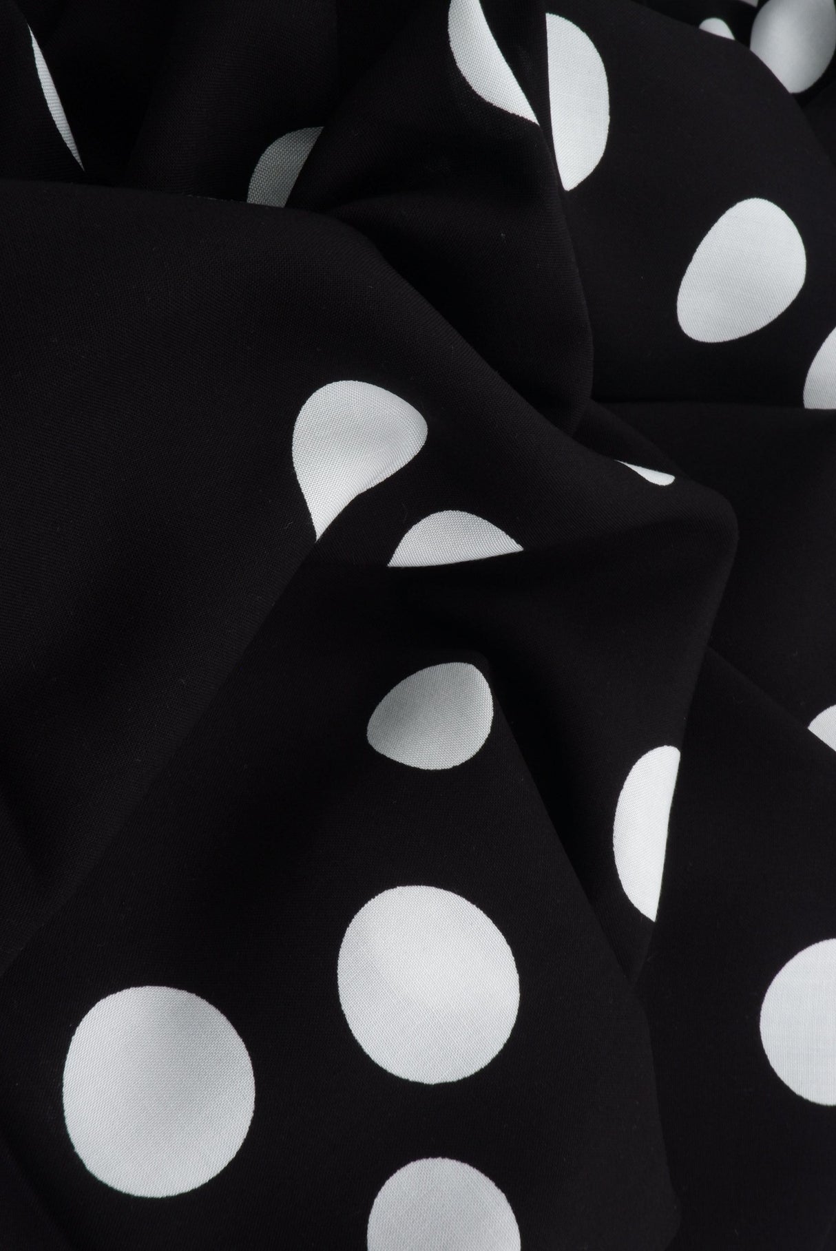 Rayon Challis Polka Dot Print