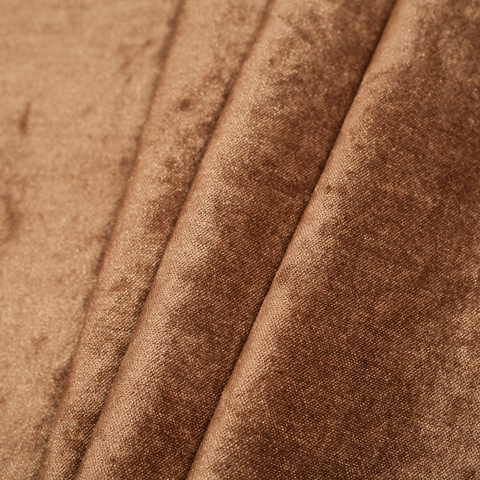Short Pile Cocoa Metallic Polyester Blended Velvet