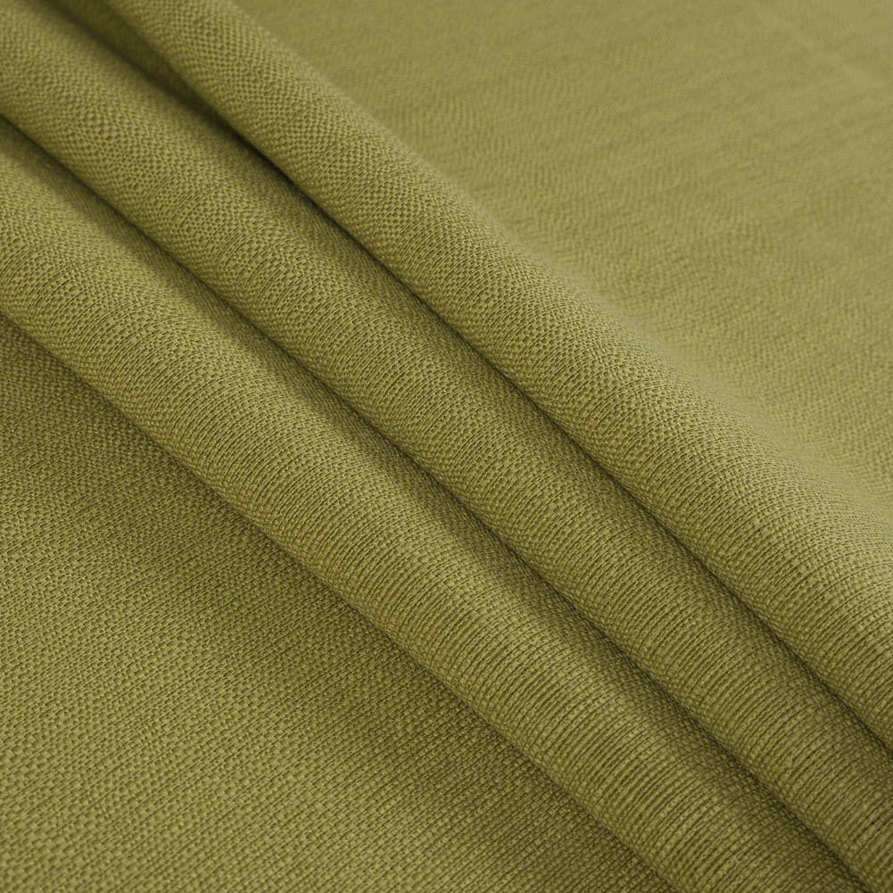 Spanish Forest Green Textured Polyester Blended Woven