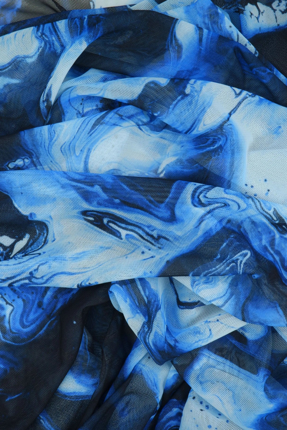 1 Yard Digital Abstract Mesh Fabric, 54'' Wide Polyester Spandex Blend