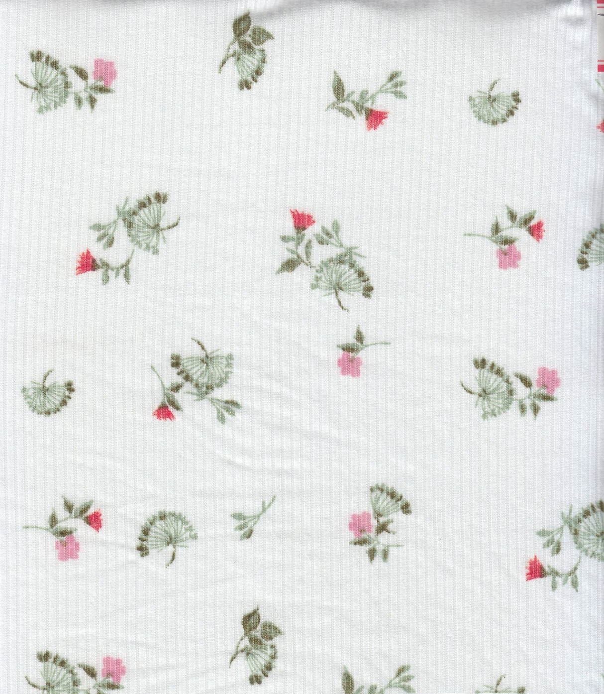 Rib Knit Ditsy Floral Print