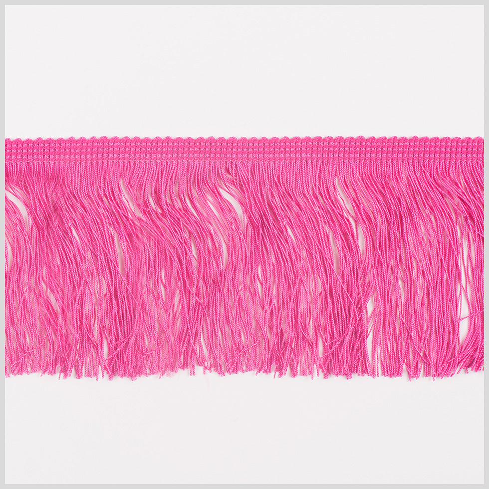 European Chainette Fringe Trim - 4" - Magenta - Lindsay Collection