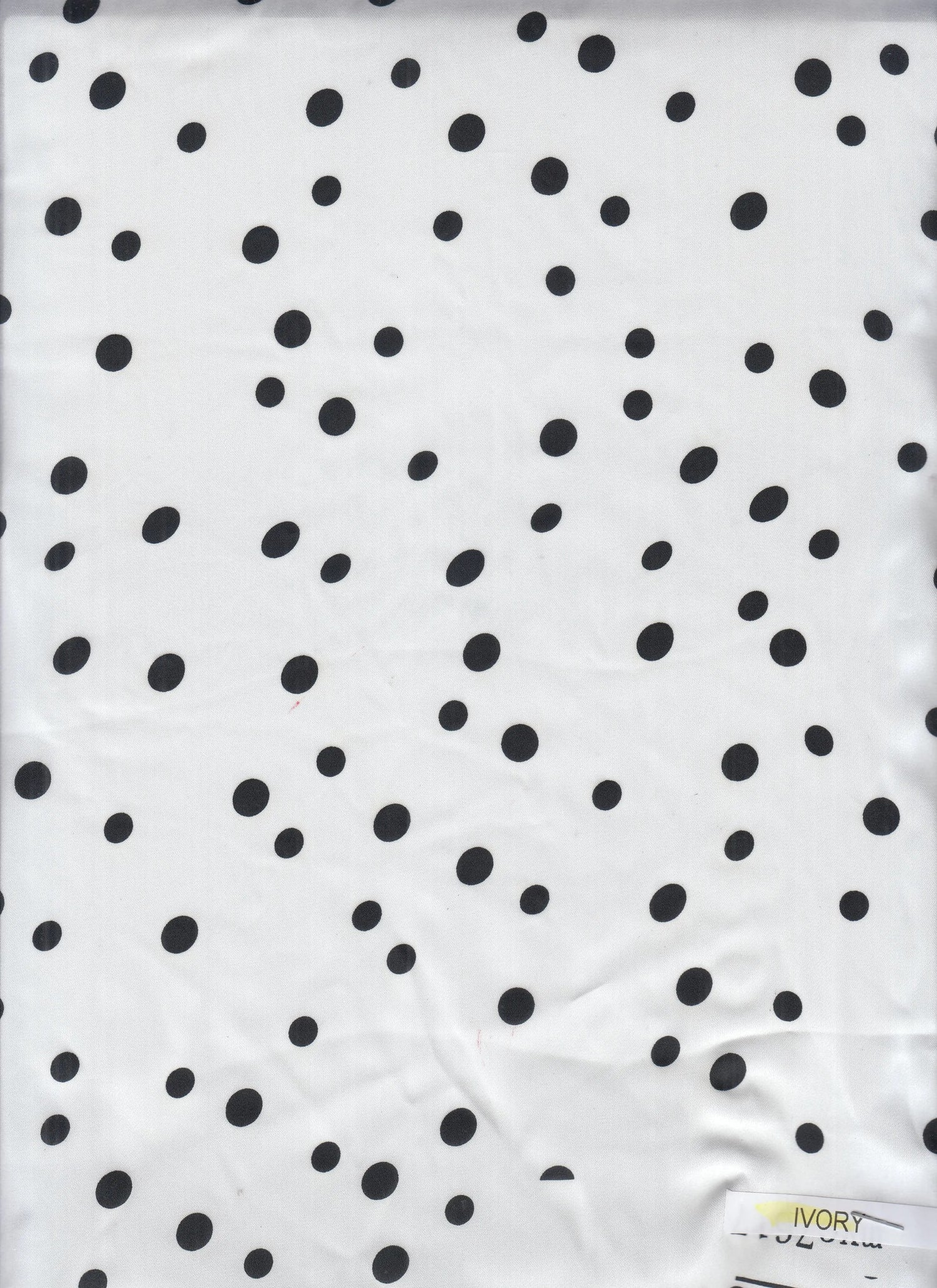 1 Yard Satin Polka Dot Print Fabric, 57/58'' Wide 100% Polyester