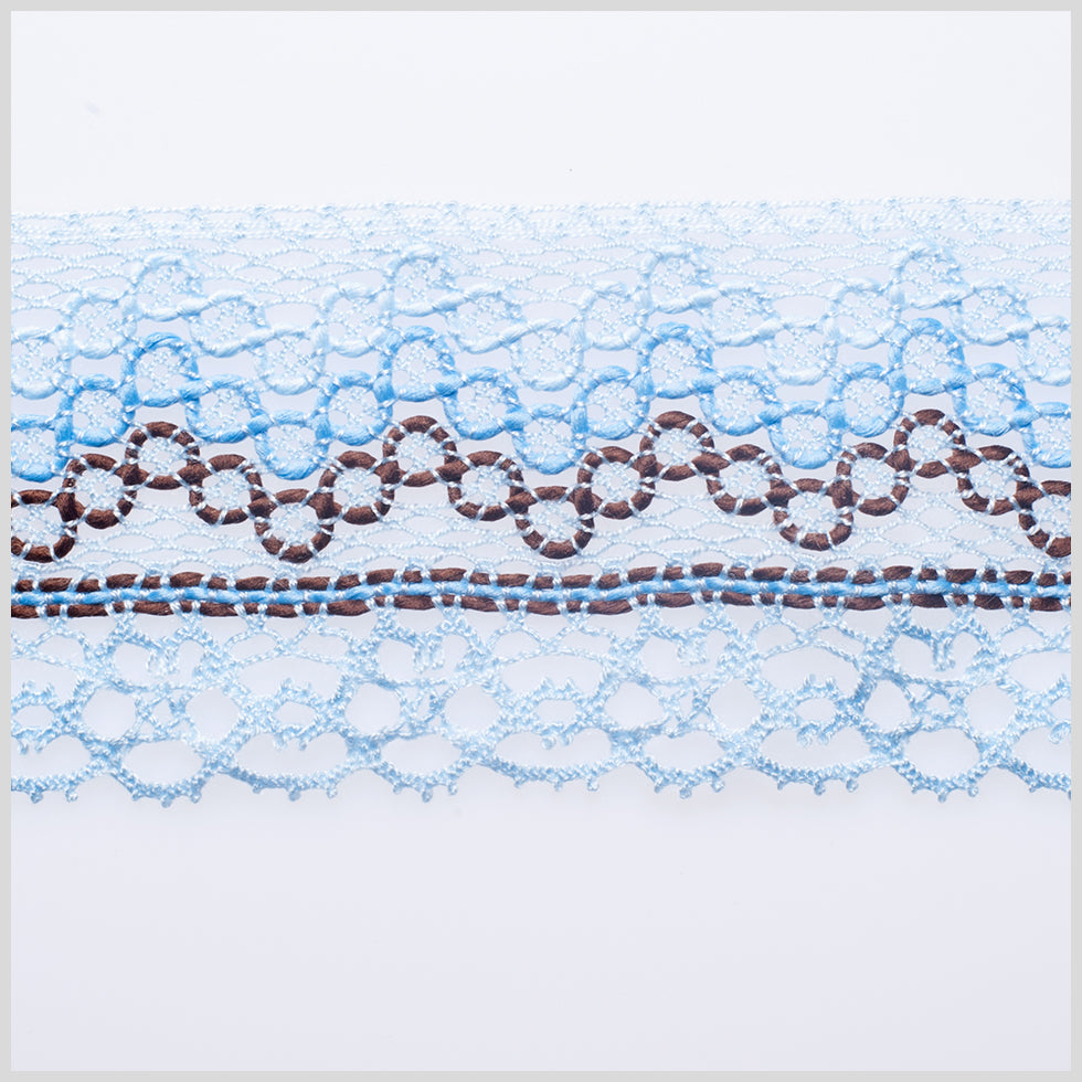 3" European Blue Crochet Trim