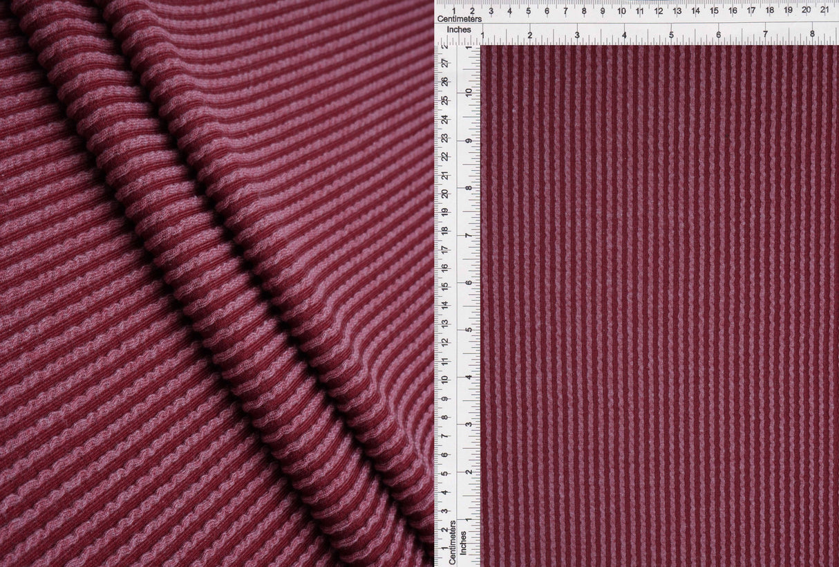 Jacquard Double Knit Rib Stretch Fabric