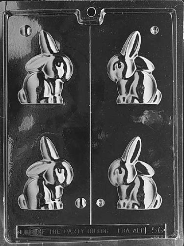 3D Hollow Flop-Ear Bunny Chocolate Mold