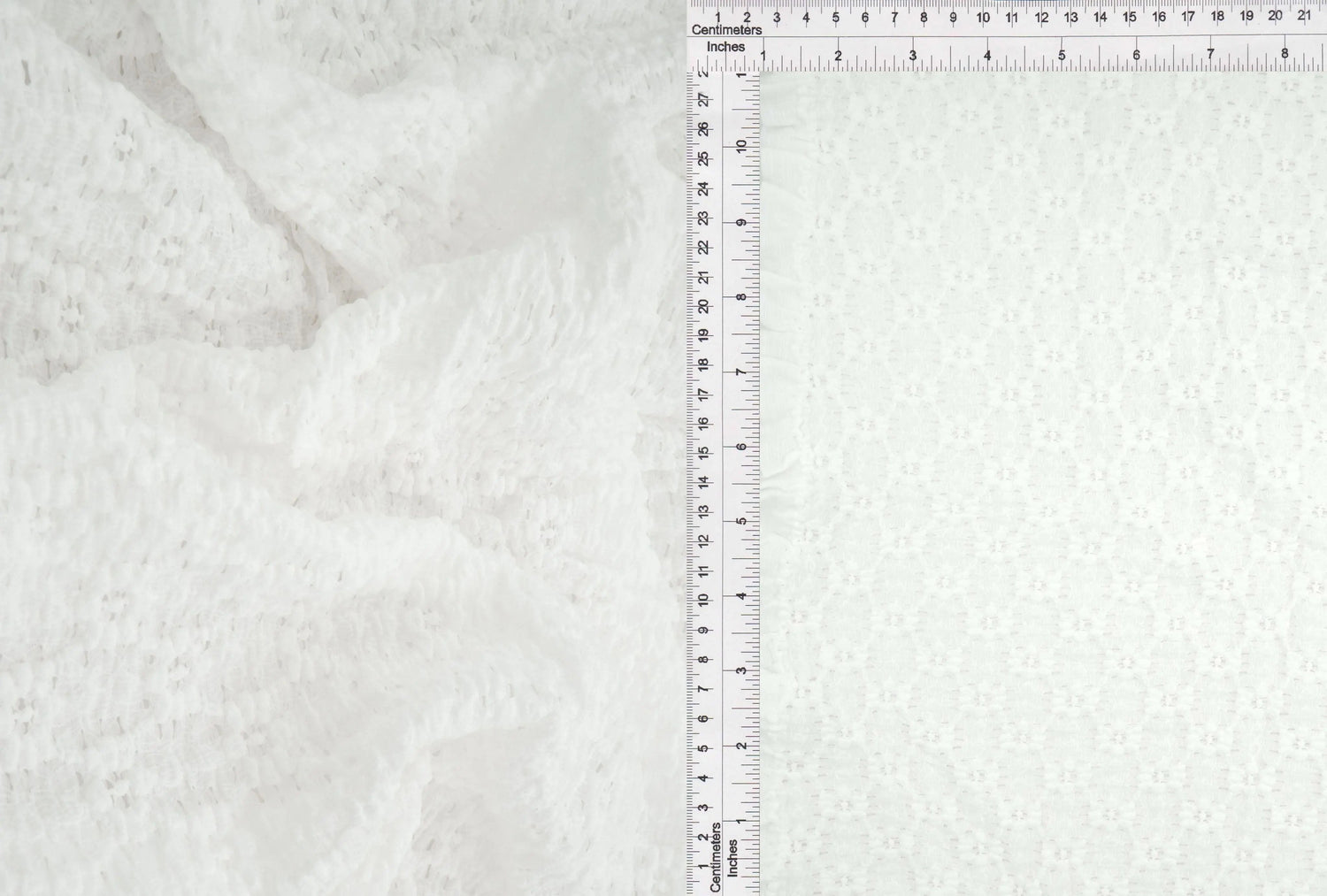 1 Yard Ditsy Floral Lace Fabric, 52/53'' Wide Nylon Cotton Spandex Blend