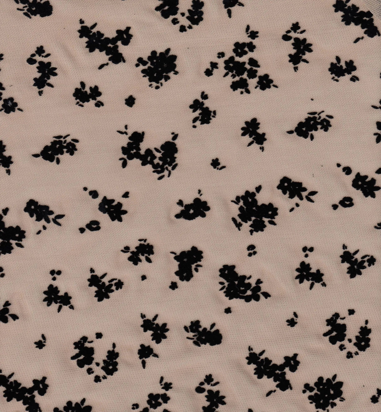 1 Yard Polyester Spandex 100 GSM Ditsy Flocking Mesh Fabric, Soft Sheer Stretch 56/57" Width