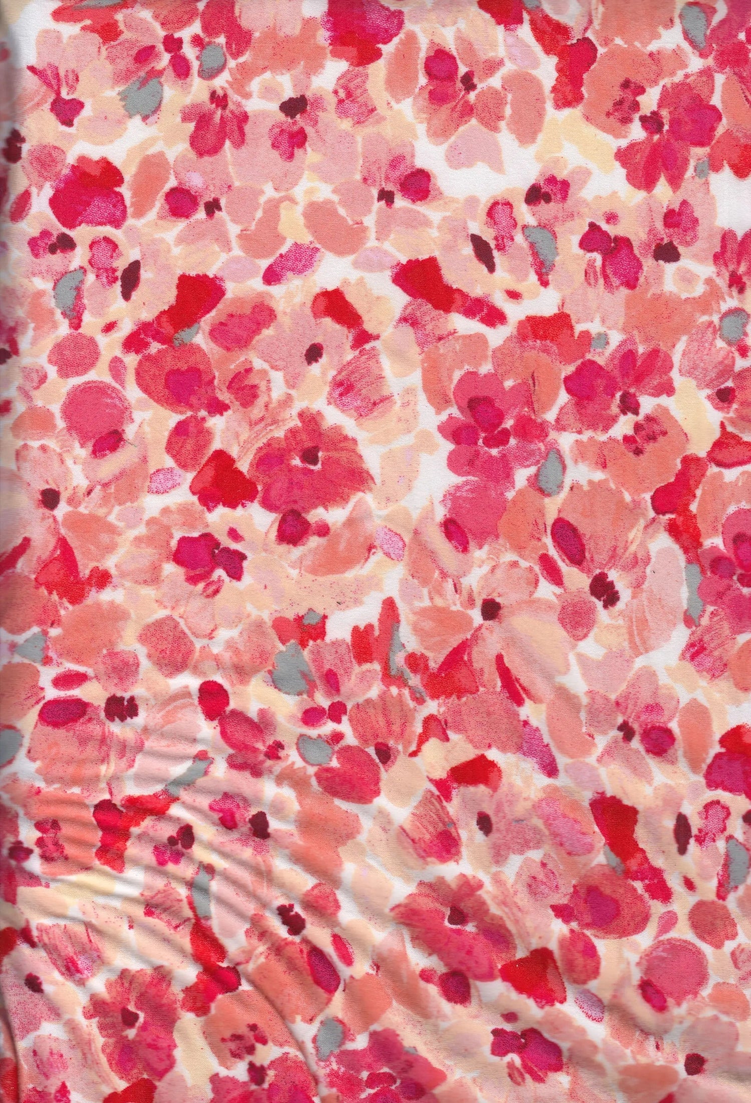 1 Yard Brushed Floral Print DTY Knit Fabric Soft Stretch Polyester Spandex 58/60 Inch Wide